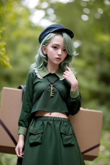 02347-139780796-masterpiece, best quality,  _lora_YamashiroTakane_1_,_1girl,camouflage, hat,green hair,medium hair,green eyes,key,camouflage shi.png